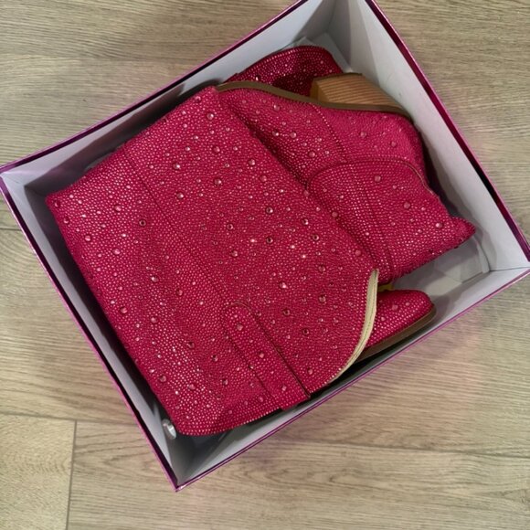 Pink Rhinestone Cowboy Boots - Picture 7 of 7